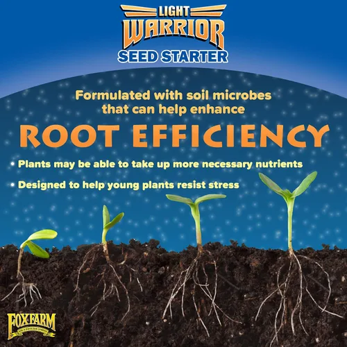 Vista 4 de FoxFarm Light Warrior Seed Starter - Medio de cultivo de semillas, 1 pie cúbico, beneficioso para la germinación de semillas y el desarrollo