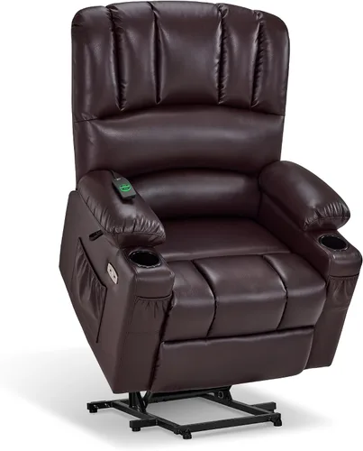 Vista 15 de MCombo Silla reclinable grande para ancianos altos, 7099 Negro