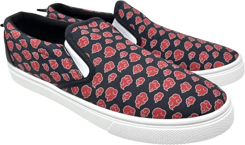 Vista 4 de Tenis de Naruto Shippuden con licencia oficial para adultos logotipo de Red Cloud