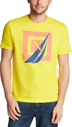 Vista 12 de Nautica - Camiseta de manga corta para hombre, 100% algodón, serie náutica con estampa gráfica Rojo náutico
