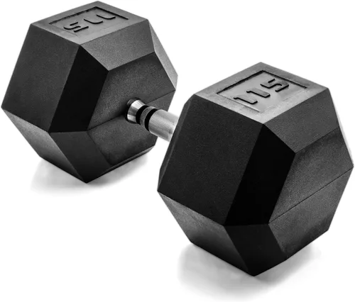 Vista 46 de CAP Barbell Peso de la mancuerna hexagonal recubierta, individual, 10-120 libras, múltiples opciones