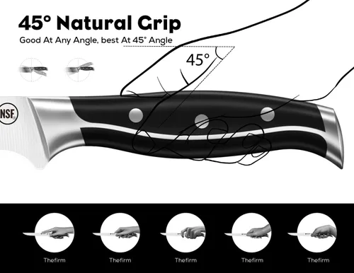 Vista 5 de BRODARK Cuchillo deshuesador de 7 pulgadas, deshuesado para cortar carne con mango de espiga completa, filete de acero inoxidable de alto carbono