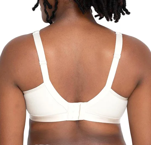 Vista 2 de Curvy Couture Brasier de algodón de talla grande sin forro sin varillas para mujer