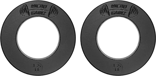 Vista 12 de Micro Gainz Calibrated Fractional Weight Plate Set of 2 Plates, Choose Set (.25LB-1.25LB), Designed for Olympic Barbells for Strength Training &