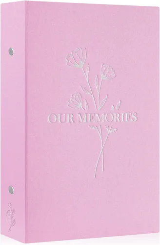 Vista 17 de Lanpn Álbumes de fotos pequeños de 4 x 6 pulgadas, 50 imágenes, paquete de 2 unidades, mini capacidad de lino Our Memories, juego de bolsillos