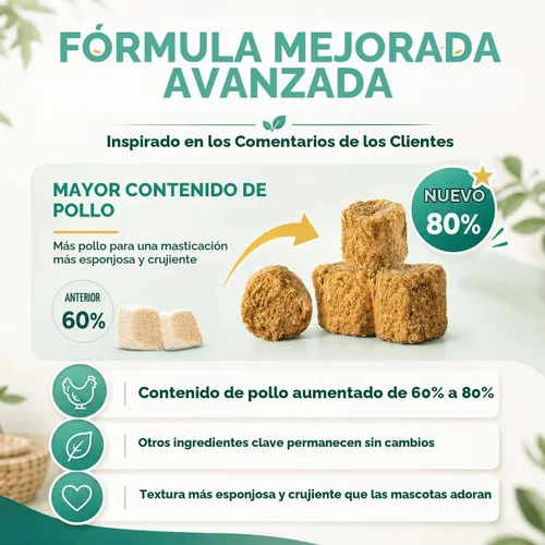 Vista 8 de ZEBORA Probióticos para perros, salud intestinal y digestiva, 120 masticables liofilizados