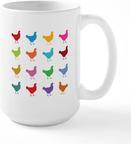 Vista 21 de CafePress Backyard Chicken Whisperer Mugs Taza de café de cerámica de 15 oz (15.0 fl oz)