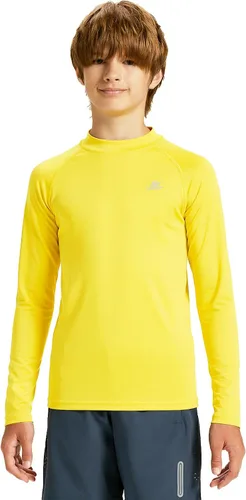 Vista 21 de DEVOROPA Youth Boys Compression Thermal Shirt Long Sleeve Kids Fleece Baselayer Soccer Baseball Undershirt Slim/Regular/Husky Cuello redondo-negro