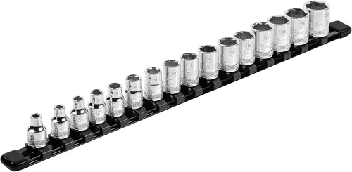 Vista 11 de ARES 70087-Organizador de enchufes de aluminio de 3 piezas, rieles de transmisión de 1/4 pulgadas, 3/8 pulgadas y 1/2 pulgadas con capacidad para 48