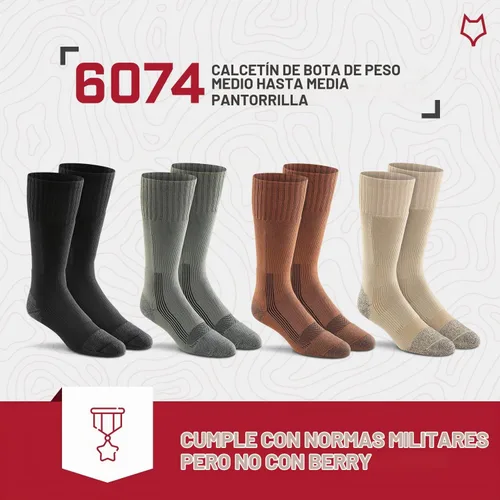 Vista 4 de Fox River Calcetines Tácticos para Botas, Media Pantorrilla, Wick Dry, Fibras de Secado Rápido, Construcción Memory-Knit, Absorción de Impactos