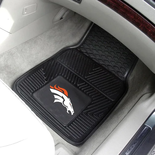 Vista 2 de Estera para vehículo, Denver Broncos NFL, de FANMATS, Juego de 2 alfombrillas para coche de vinilo, Denver Broncos