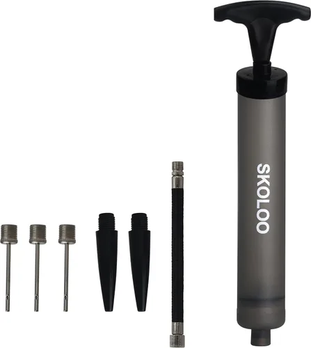 Vista 12 de SKOLOO Kit de inflador de bomba de aire portátil de 10 pulgadas con aguja, boquilla, manguera de extensión para fútbol, baloncesto, fútbol