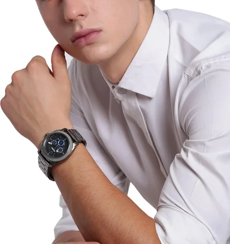 Vista 5 de Fossil Machine - Reloj cronógrafo de cuarzo con caja de acero inoxidable para hombre