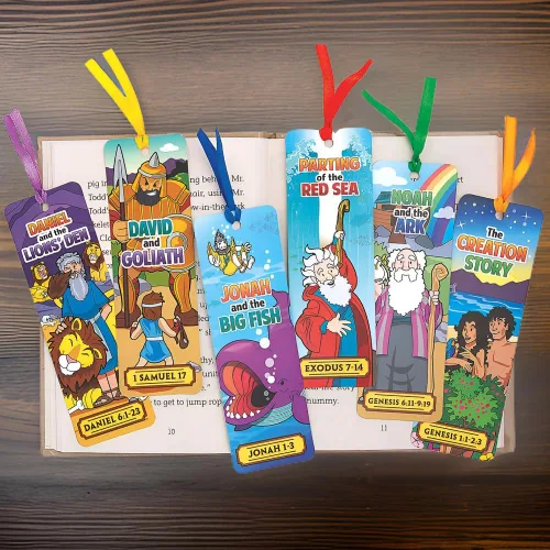 Vista 3 de Surtido de marcadores de historia bíblica, papelería, 48 piezas