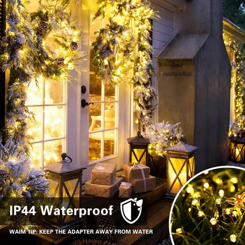 Vista 9 de Toodour - Guirnalda de luces RGB para Halloween, 33 pies, 100 luces LED naranja y morado