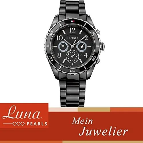 Vista 2 de Tommy Hilfiger negro cronógrafo plástico señoras reloj #1781084