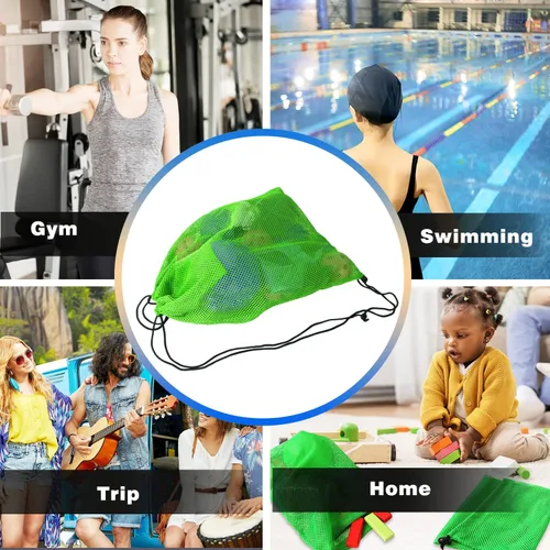 Vista 42 de GSE Games & Sports Expert Bolsa de malla con cordón para béisbol, pelotas de pickleball, pelotas de golf, gimnasio, equipo de natación, lavandería