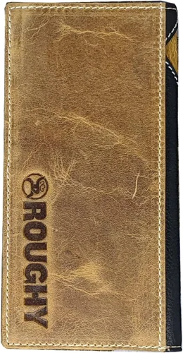 Vista 2 de Hooey Cartera de Rodeo de retazos de diamantes RW004-BKBR para mujer, Retazos de diamantes pelo rizado, Moderno