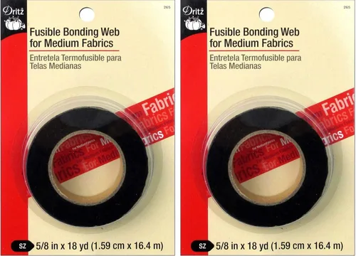 Vista 4 de Dritz 265 Red de unión fusible, peso regular, 5/8 pulgadas x 18 yardas, color negro