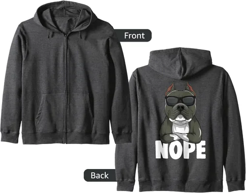 Vista 8 de American Bully - Sudadera con capucha con cremallera para perro, Negro