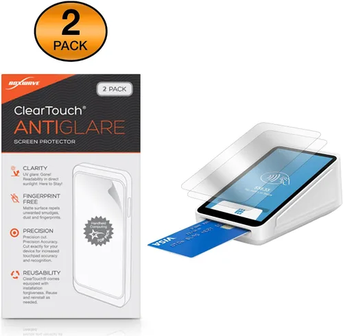 Vista 2 de BoxWave ClearTouch - Protector de pantalla compatible con terminal cuadrado, antirreflejos (2 unidades), antihuellas mate para terminal cuadrado