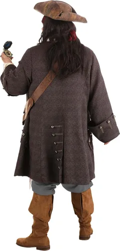Vista 4 de Disfraz auténtico de capitán Jack Sparrow para hombre de talla grande