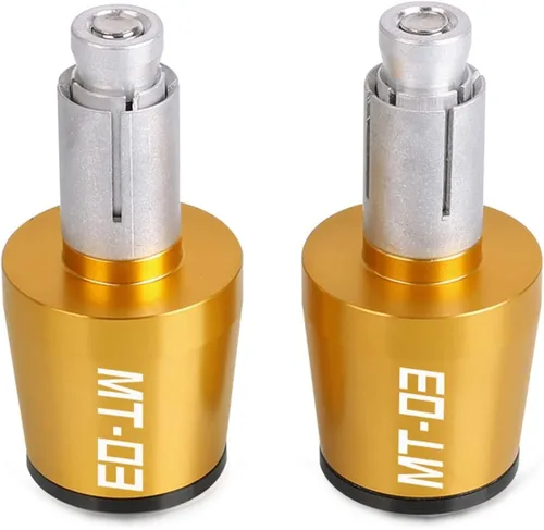 Vista 7 de for MT-03 MT03 MT 03 2014 2015 2016 2017 2018 2019 2020 Motorcycle 22MM Handlebar Grips Handle Bar Ends Caps Plug Slider (Color : Black- Gold)