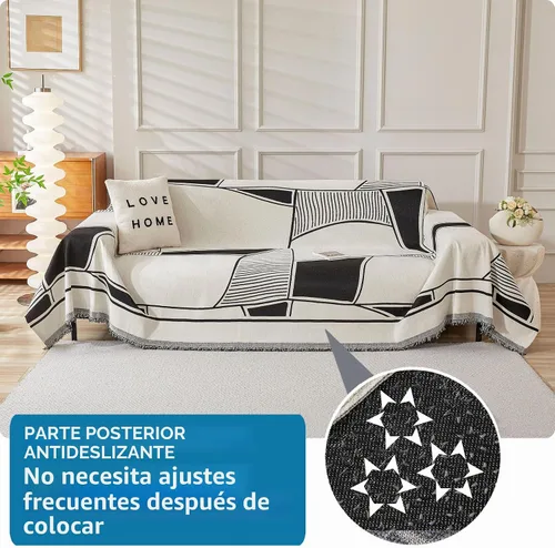 Vista 2 de HAOMAIJIA Funda de sofá antideslizante para sofá de 2 cojines, fundas de sofá seccionales lavables para perros y mascotas, protector de muebles