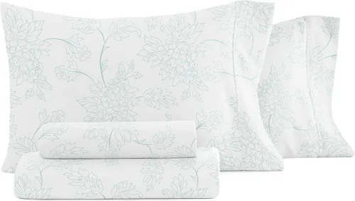 Vista 47 de Linen Market Juego de sábanas de 4 piezas tamaño matrimonial (gris claro cambray) – Duerme mejor que nunca con estas sábanas ultrasuaves y Cambray