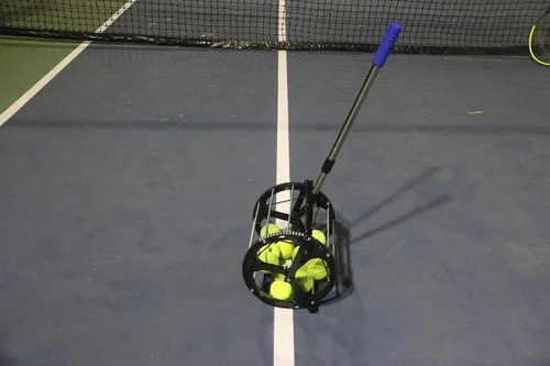 Vista 5 de Tolva de pelota de tenis para entrenadores y jugadores de tenis, escuelas y clubes, equipo/accesorio para canchas de tenis