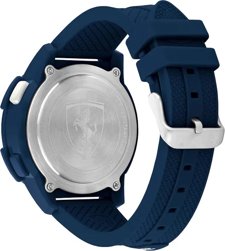 Vista 3 de Ferrari Reloj de cuarzo para hombre con correa de silicona azul 22 Modelo 0830858 Azul Patchwork Reloj de cuarzo digital
