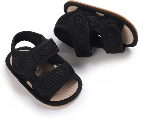 Vista 3 de RVROVIC Sandalias para bebés niños y niñas, zapatos de verano de primera calidad para exteriores, ligeras, suaves, antideslizantes, suela para niños