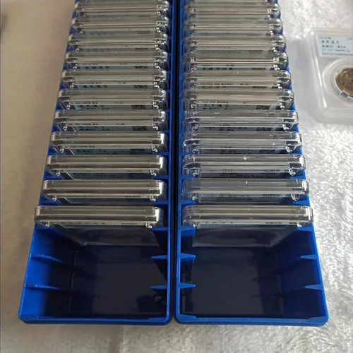 Vista 5 de MUDOR Caja de almacenamiento de losa para monedas PCGS, NGC, soporte para monedas de 20 losas, azul caja de losa de monedas graduada