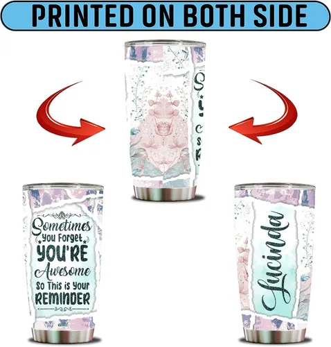 Vista 6 de Regalos inspiradores personalizados para mujeres, taza de viaje, botella de agua, regalo para mamá, esposa, hija, niñas, Navidad, cumpleaños, día