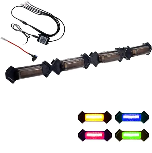 Vista 10 de 4 luces LED ámbar de lente ahumada compatibles con Toyota Tacoma TRD PRO 2016 2017 2018 2019 parrilla
