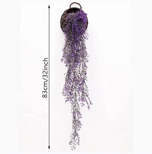 Vista 2 de OUKEYI 4 plantas falsas colgantes, enredaderas artificiales, plantas artificiales grandes, plantas colgantes falsas, helechos falsos, hiedra