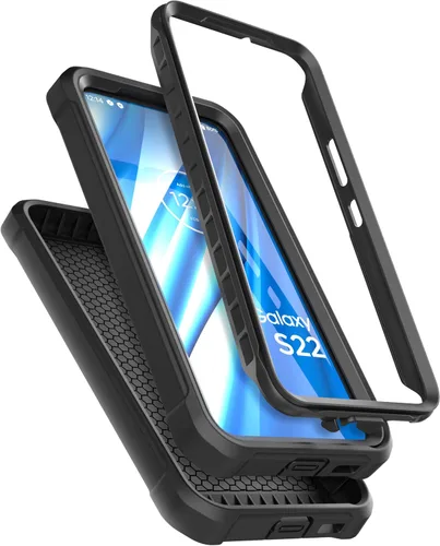 Vista 6 de Funda para cinturón 2 en 1 con funda resistente para Samsung Galaxy S22 - Funda a prueba de golpes con clip de nailon balístico para teléfono (S22)