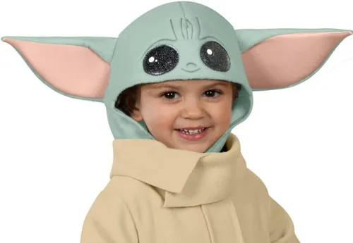 Vista 2 de Rubie's The Mandalorian Child - Disfraz de Halloween para niños con licencia oficial de Star Wars (bronceadoverde, 2T)