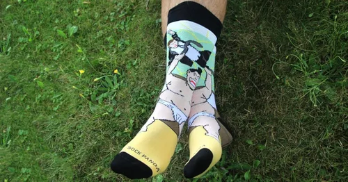 Vista 5 de Calcetines de hombre de negocios de Sumo Man de la marca Sock Panda