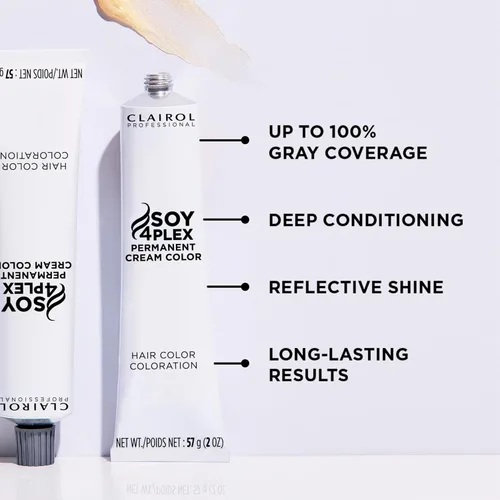Vista 8 de Clairol Professional Permanent Cream Hair Color 100% Gray Coverage Blonde, Brown, Black, & Red-Violet Shades Deep Conditioning & Fade
