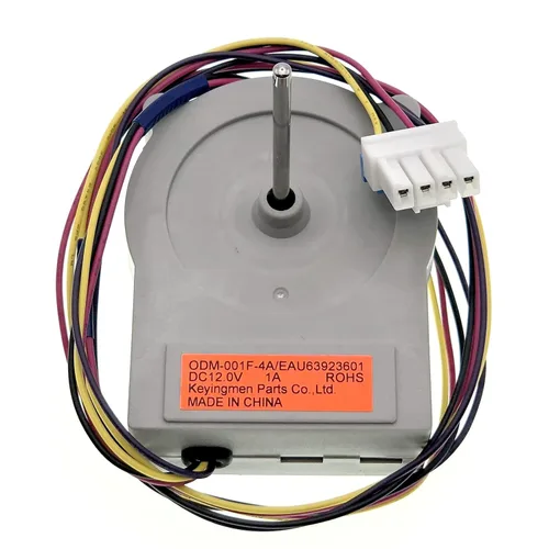Vista 7 de EAU63923601 ODM-001F-4A Motor del ventilador del condensador del refrigerador Motor DC apto para refrigerador LG Haier, reemplaza AP6317195
