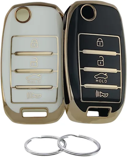 Vista 7 de REPROTECTING Funda para llavero de TPU Compatible con Hyundai Accent Elantra Genesis Sonata Kia Forte Forte5 Optima Rio Rondo Sorento Sedona Soul