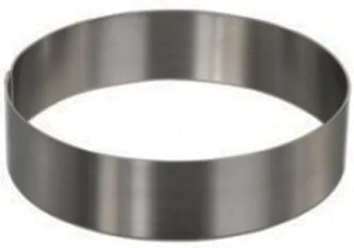 Vista 2 de Molde redondo de acero inoxidable de calibre pesado/anillo de pastelería Sunrise Kitchen Supply (4 x 1.75 pulgadas)