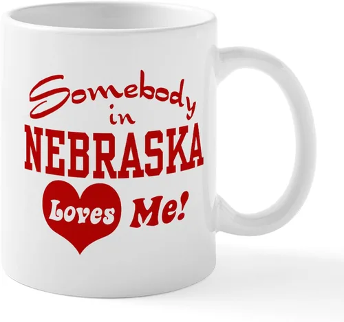 Vista 7 de CafePress I Love Nebraska Taza de café de cerámica de 11 oz (11.0 fl oz)