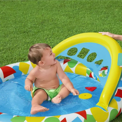 Vista 12 de Bestway Piscina Hinchable Infantil Aprendizaje 120x117x46 cm +4 meses Jardin 52378