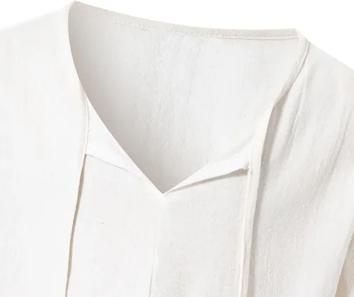 Vista 3 de Disfraz de pirata para niños, camisa medieval renacentista, camisa de manga larga con volantes, camisetas blancas para niños, fiesta de Halloween