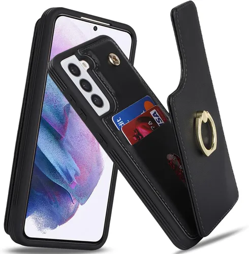 Vista 42 de Lipvina Funda para Samsung Galaxy A03s con tarjetero, Galaxy A03s Funda tipo cartera para mujer, tarjetero de crédito, soporte de anillo, fundas