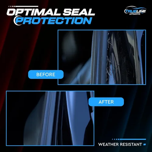 Vista 5 de TRUE LINE Automotive Tira para Parabrisas Delantero de Automóvil de 13 Pies - Tira de Goma Selladora para Clima de Ventana y Puerta - Kit de Moldura