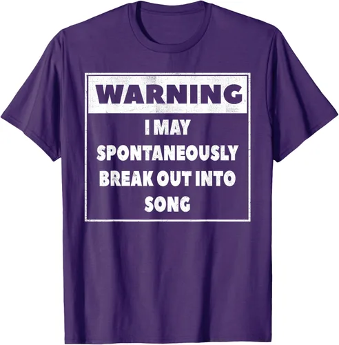 Vista 58 de Advertencia I may Spontaneously romper en canción camiseta