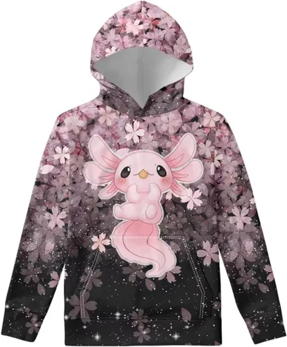 Vista 2 de Ystardream Sudaderas con capucha y bolsillo para niñas adolescentes y niñas, manga larga